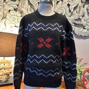 Men's Vintage Woolrich Nordic Wool Sweater - Large